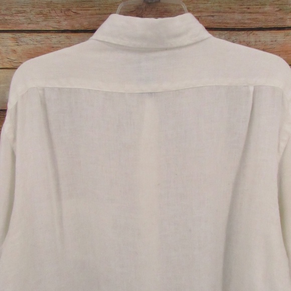 GAP White Linen Button Down Men’s Shirt M - Picture 7 of 16